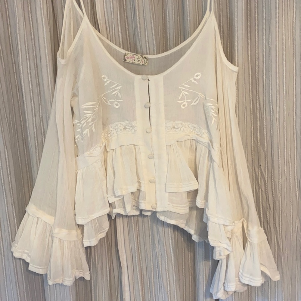 Free People open shoulder top